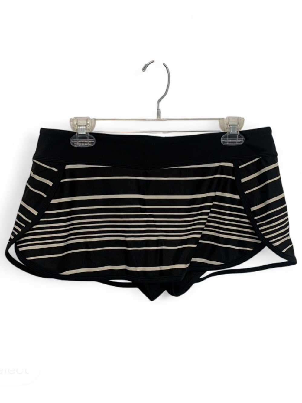 Athleta Encinitas Kata Black & White Striped Swim Skirt